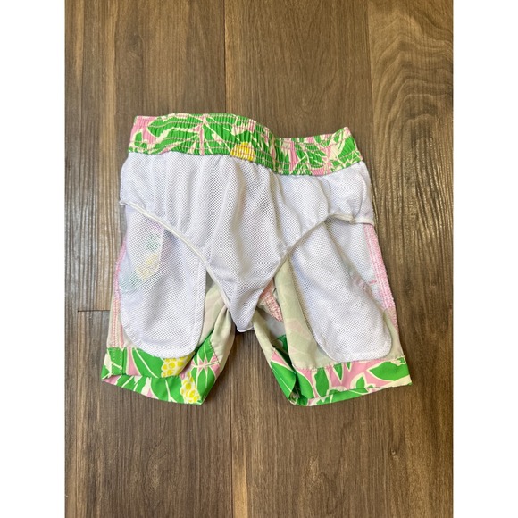 Crewcuts Boys Swim Trunks Size 3 Preppy Pink Green Pineapple Mesh Liner - Picture 5 of 7